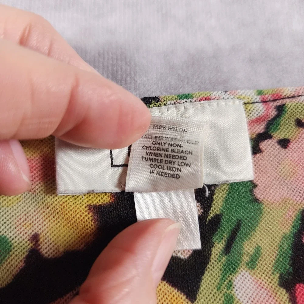 Y2K Ann Taylor LOFT Petites Floral Square Neck Top LP Empire Waist